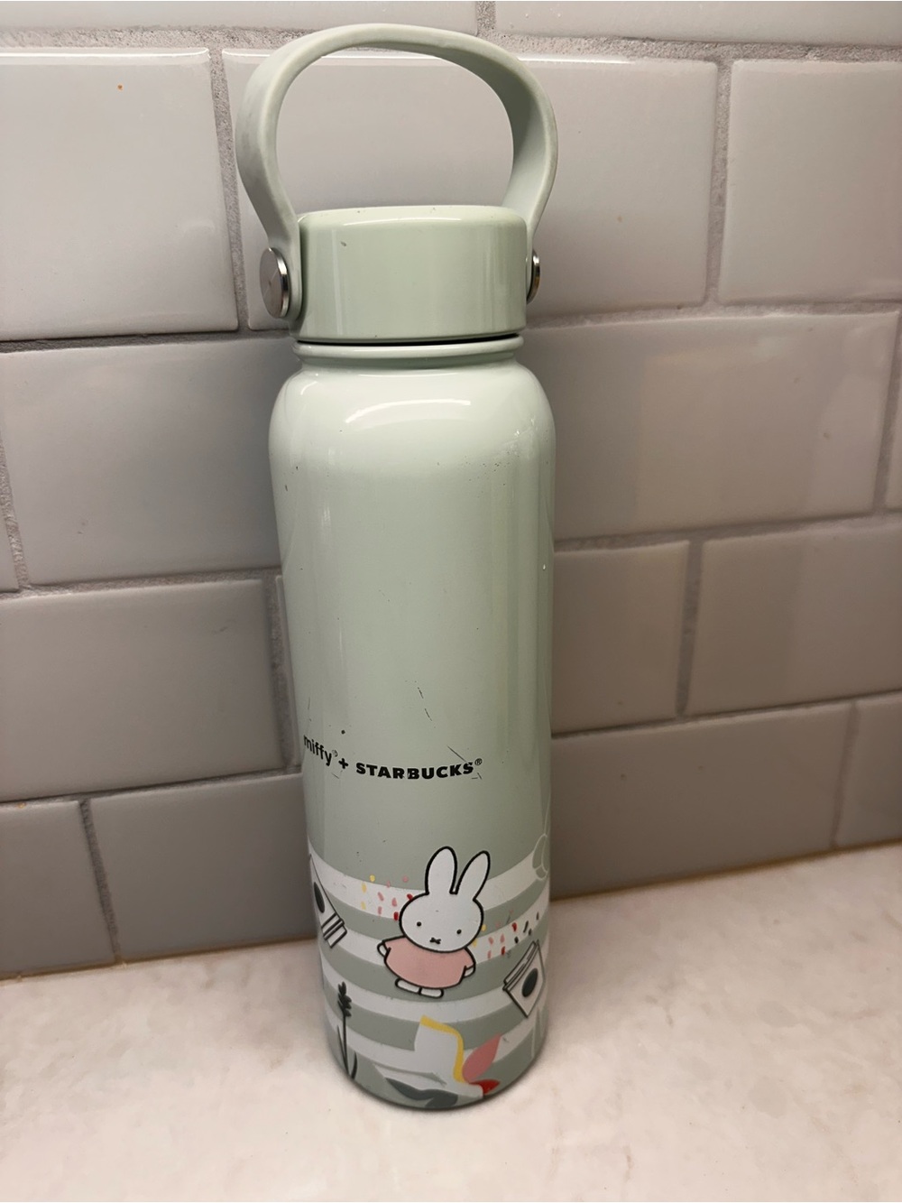 Starbucks Mint Green Miffy Stainless Drink Bottle